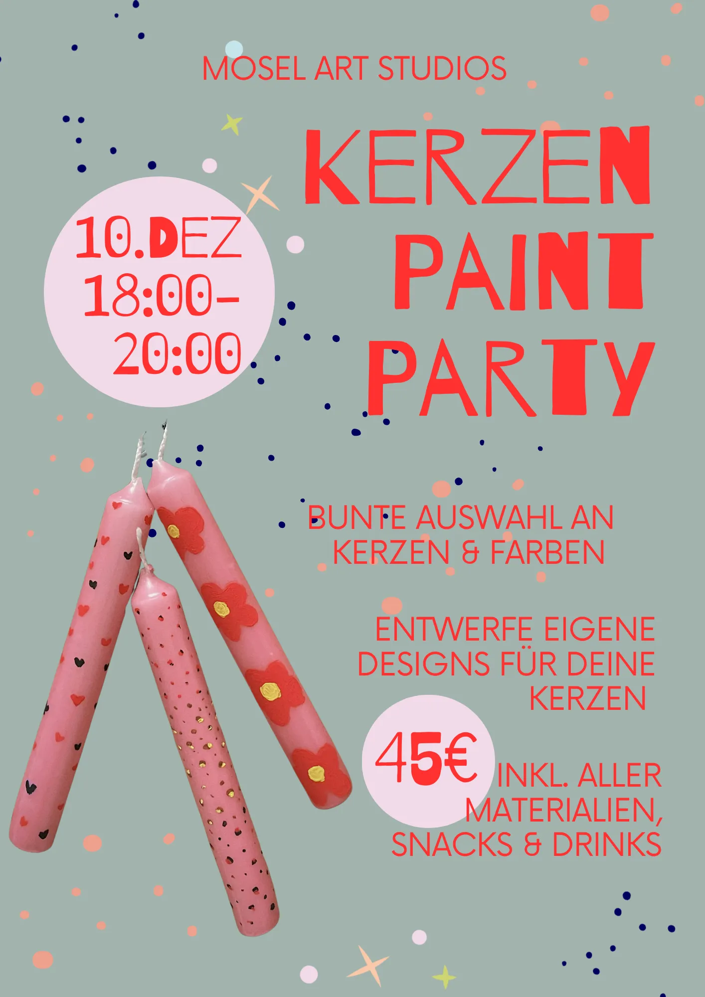 Kerzen Paint Party